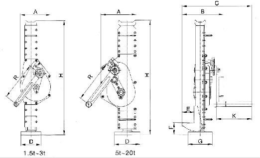 Desenho de engenharia mecânico de Jack