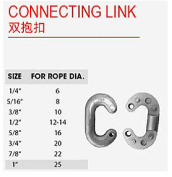 ASME B30.9 LINK DE CONEXÃO de aço ligado galvanizado certificado